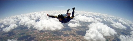 Skydive through the clouds