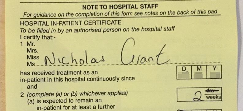 Hospital Note