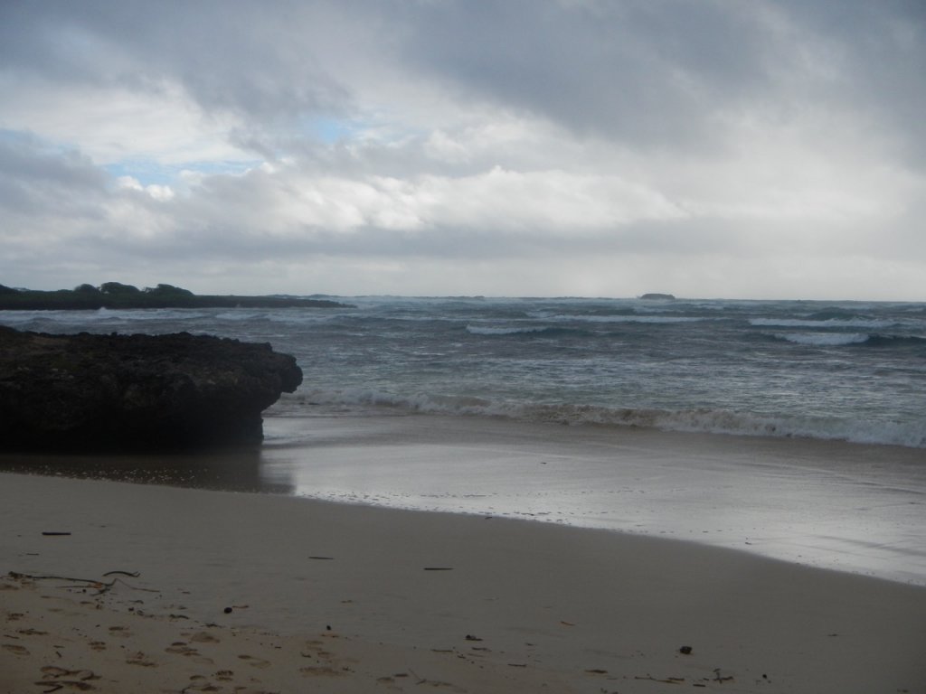 Stormy beach