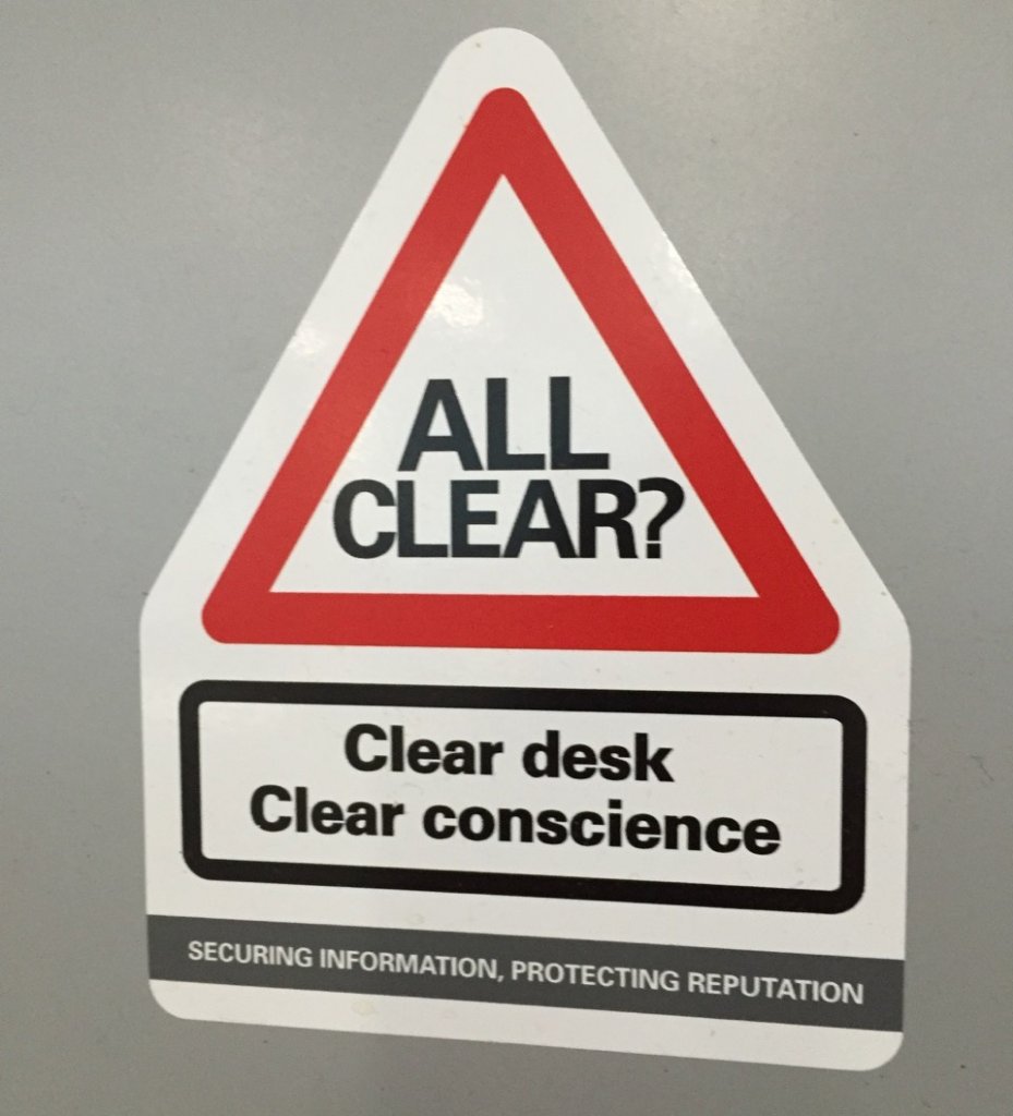 Clear desk policy