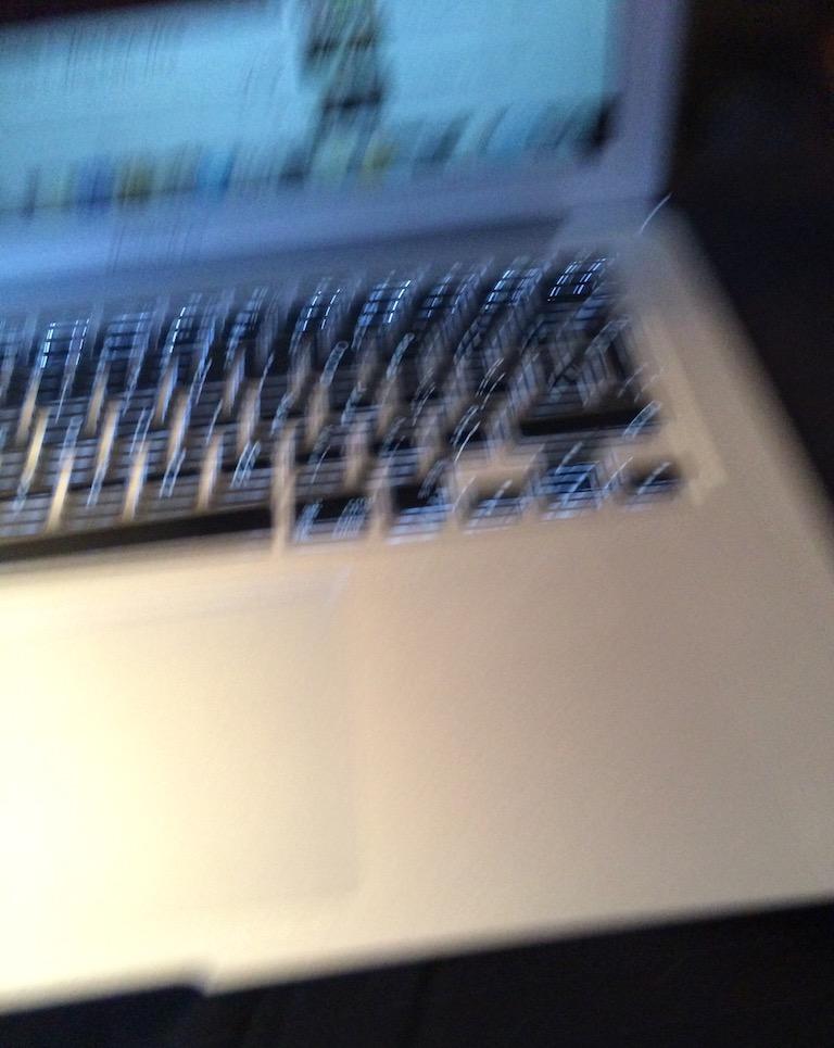 Blurry laptop