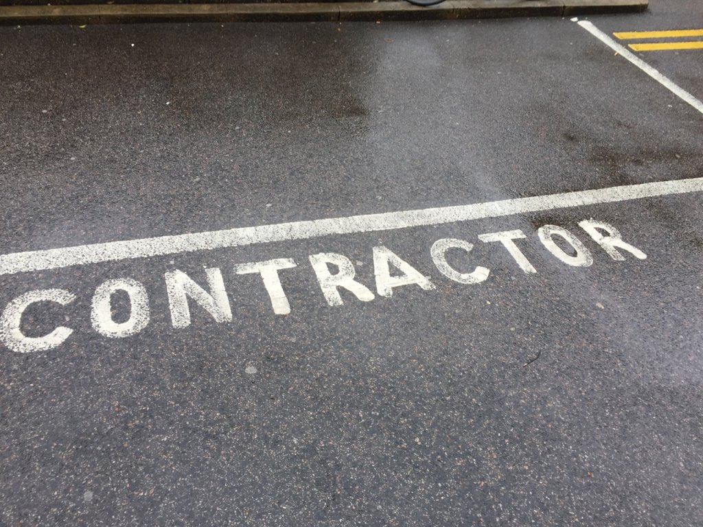 Contractor parking space