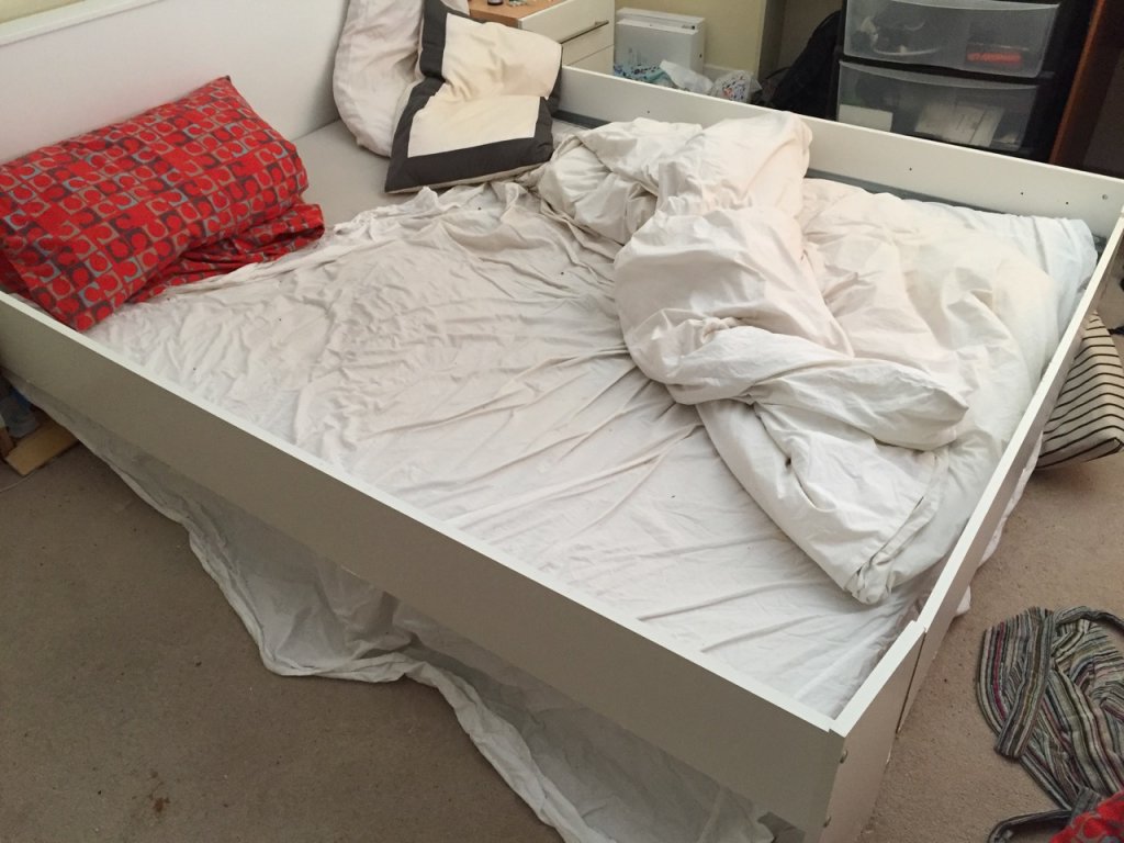 Collapsed bed