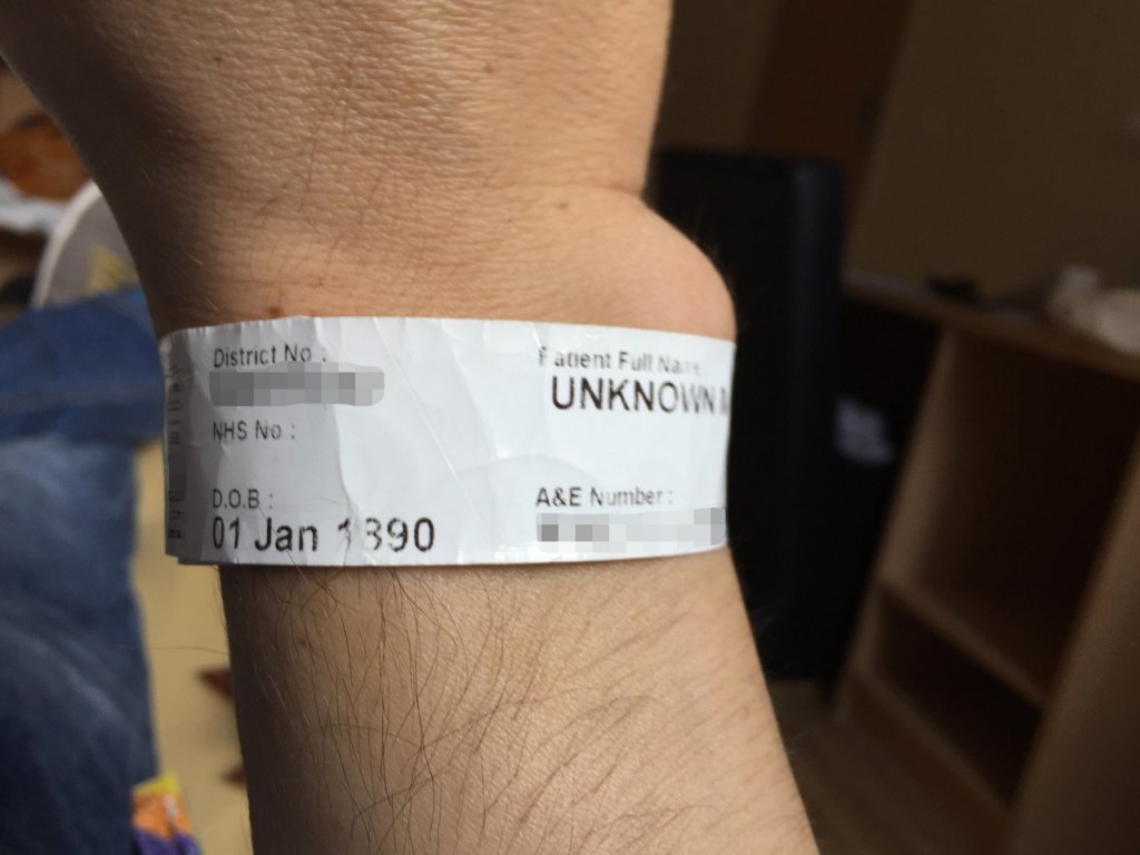 Hospital wristband