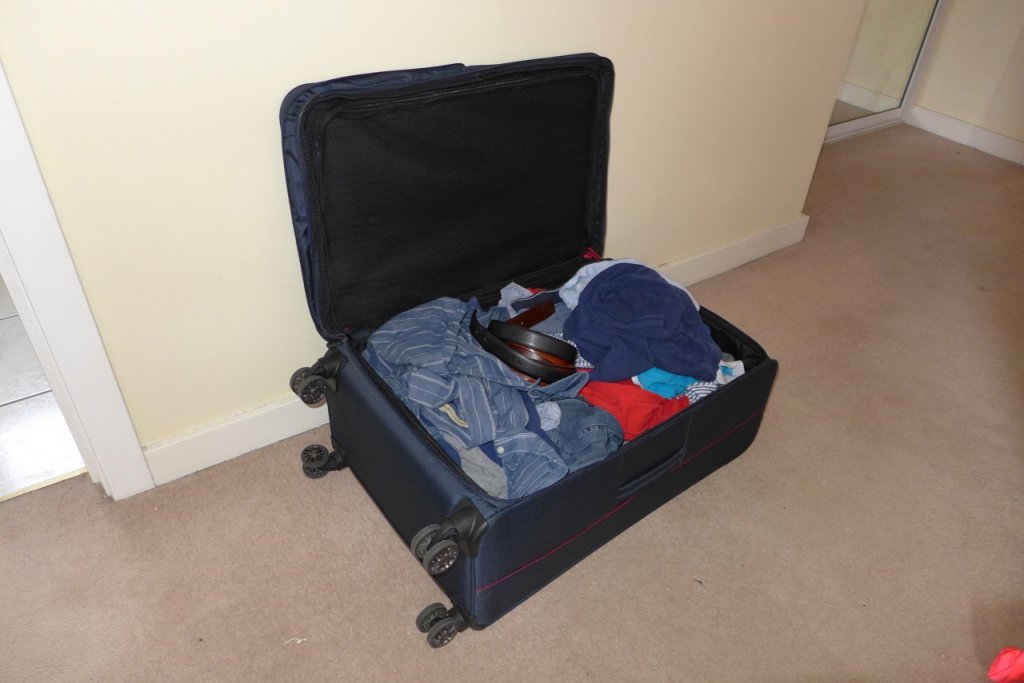 Packed suitcase